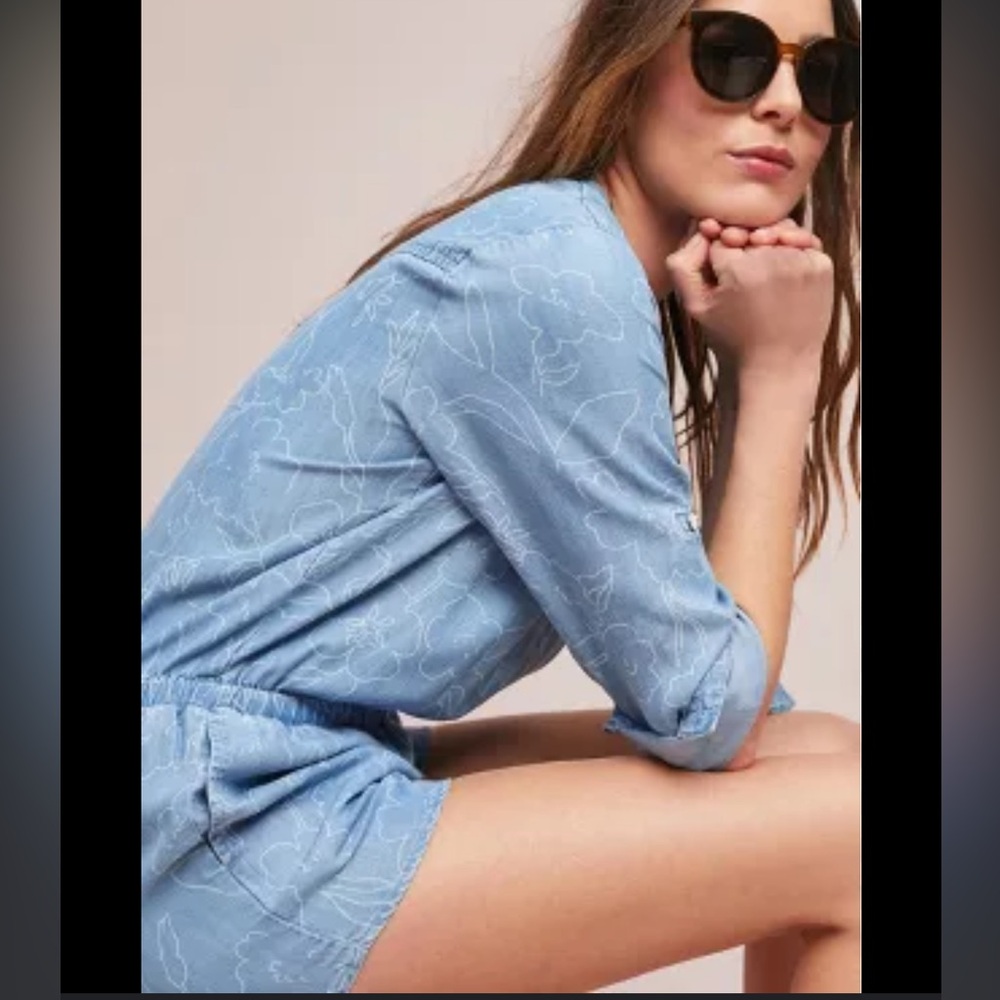 Cloth & Stone floral print long sleeve romper